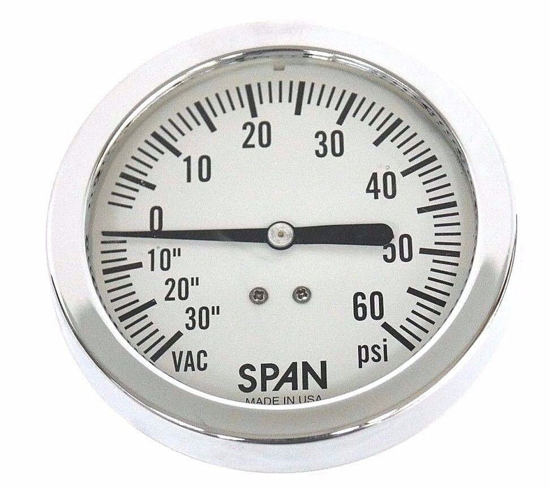 NIB SPAN SGC315-30-60-PSI-G-FI-NZ PRESSURE GAUGE 6505150, 03-0004-T