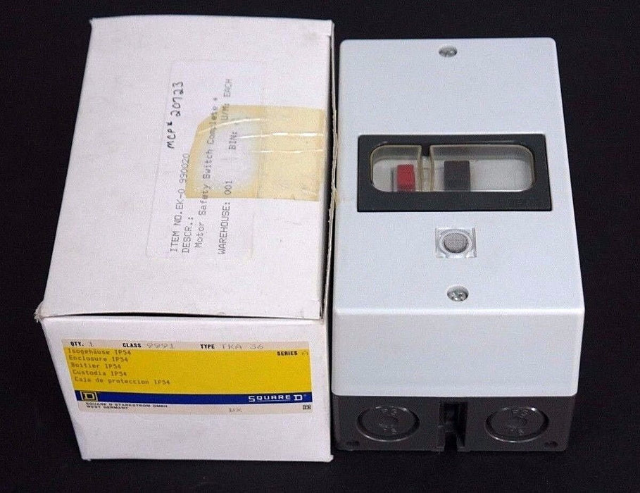 NIB SQUARE D CLASS: 9991 TYPE: TKA 36 SERIES: A ENCLOSURE IP54, 9991TKA36