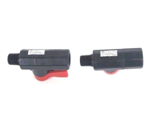 LOT OF 2 NEW RYAN HERCO 1/4" PVC DRAIN VALVES 1/4" MALE X 1/4" FEMALE