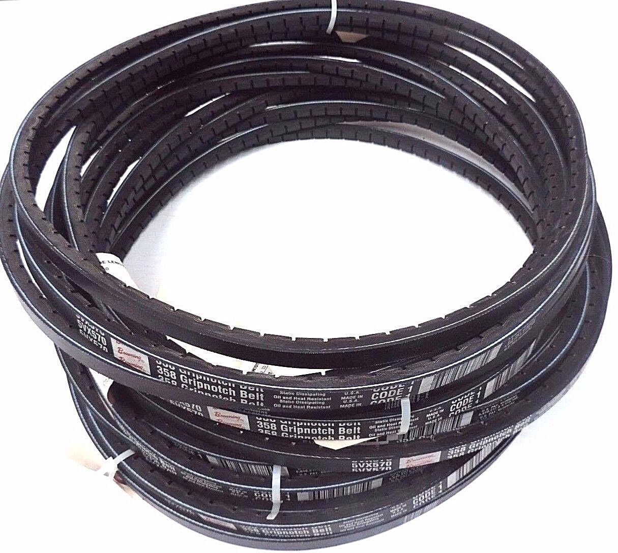 LOT OF 12 NEW BROWNING 5VX570 358 GRIPNOTCH V-BELTS 57" O.C.