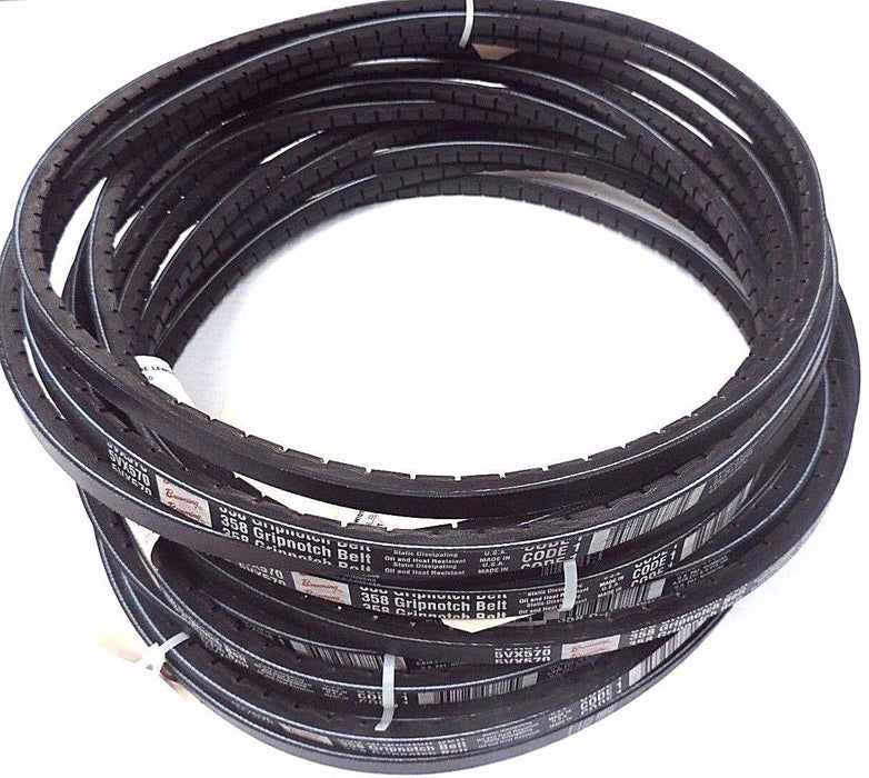 LOT OF 12 NEW BROWNING 5VX570 358 GRIPNOTCH V-BELTS 57" O.C.