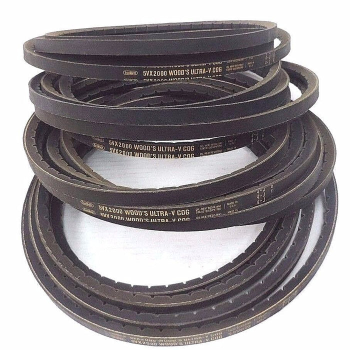 LOT OF 4 NEW TB WOOD'S 5VX2000 ULTRA-V COG V-BELTS 5/8IN WIDTH 200IN LENGTH