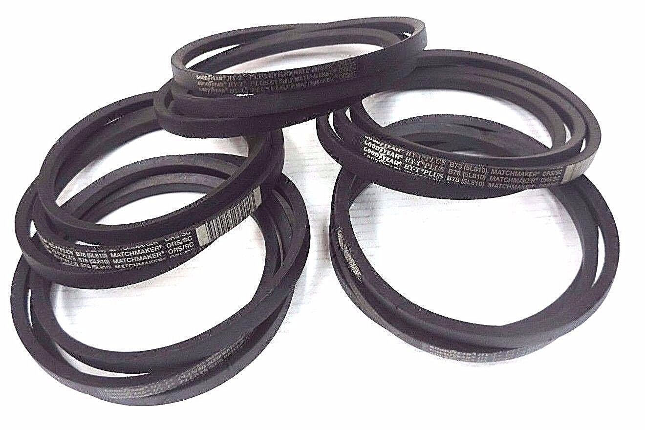 LOT OF 5 NEW GOODYEAR B78 MATCHMAKER ORS/SC HY-T PLUS V-BELTS 78X21/32IN