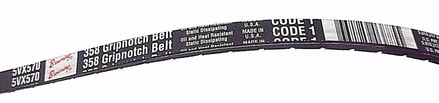 LOT OF 2 NEW BROWNING 5VX570 358 GRIPNOTCH V-BELTS 57" O.C.