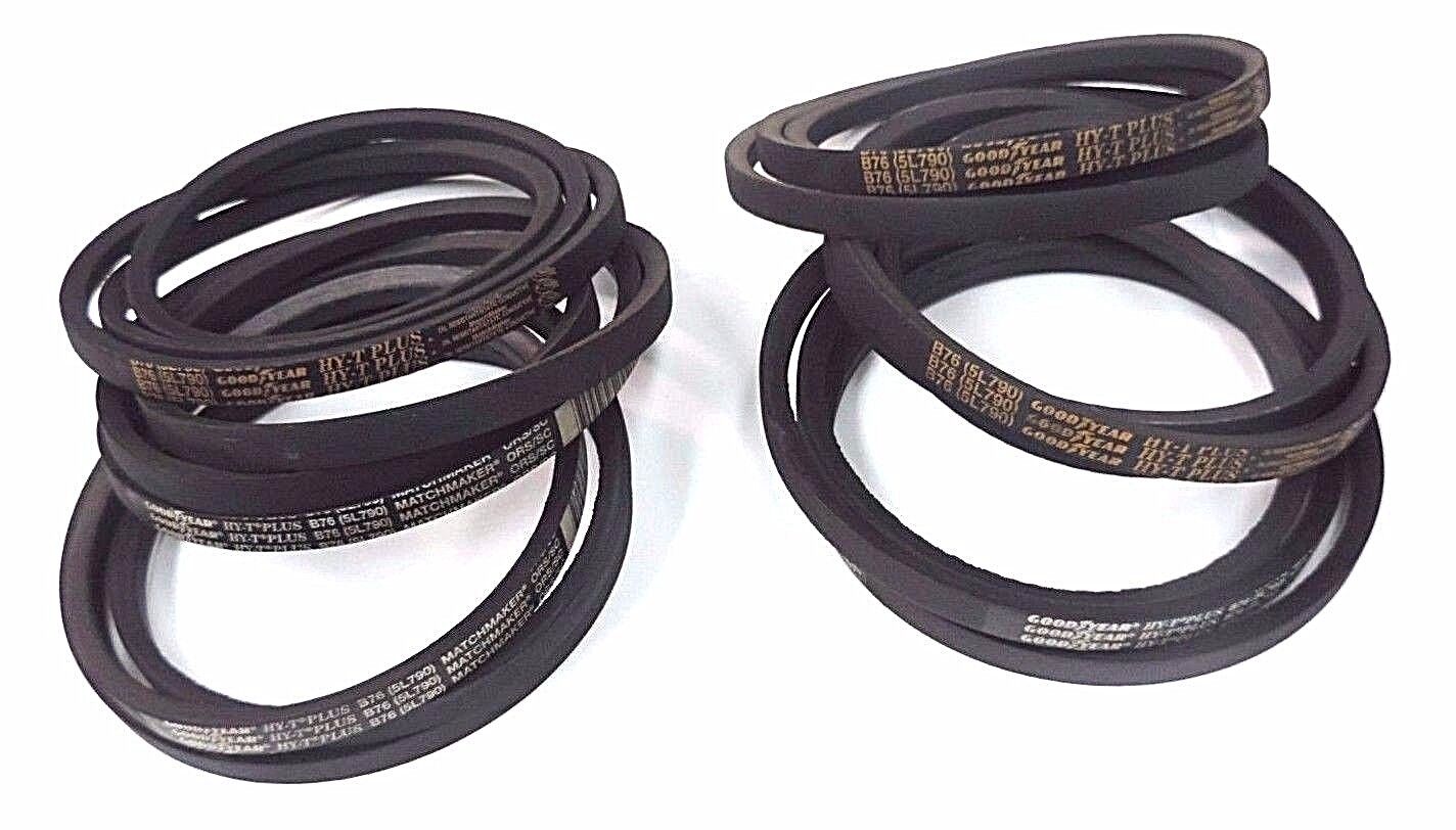 LOT OF 6 NEW GOODYEAR B76 HY-T PLUS 5L790 V-BELTS 21/32'' WIDTH 79'' LENGTH