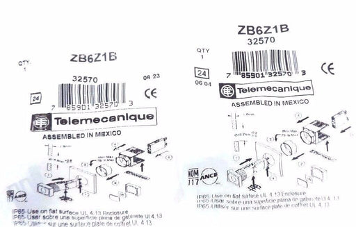 LOT OF 2 NEW TELEMECANIQUE ZB6Z1B CONTACT BLOCKS 32570