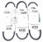 LOT OF 3 NEW GATES 6722 V-BELTS 22'' LG, 3/8'' WIDE