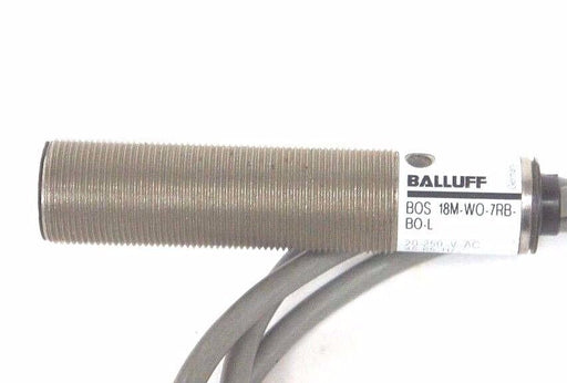 LOT OF 2 BALLUFF BOS 18M-WO-7RB-BO-L PHOTOELECTRIC SENSORS 20-250VAC, 45-65HZ