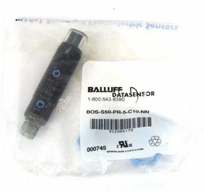 NIB BALLUFF BOS-S50-PR-5-C10-NN PHOTOELECTRIC DATASENSOR BOSS50PR5C10NN