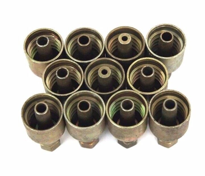 LOT OF 11 NEW PARKER 10643-4-6 FEMALE SWIVEL ADAPTERS 3/8" JIC X 7/16" NPT