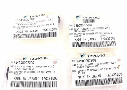 LOT OF 4 DAIKIN 1329782 SNAPPER SB-HP30298 #13 FOR NDR151-103H-30, G49DD00720Q