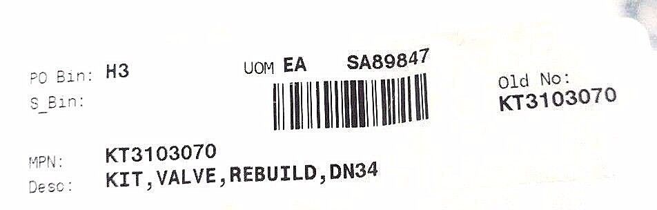 NEW KT3103070 SET OF GASKETS PV DN34+10 KIT, VALVE, REBUILD, DN34