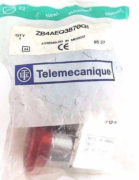 NIB TELEMECANIQUE ZB4AEQ3870G1 RED PUSH PULL ILLUMINATED W/ CONTACT BLOCKS