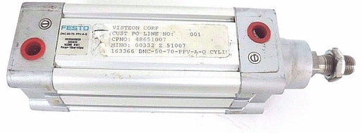 NEW FESTO DNC-50-70-PPV-A-Q CYLINDER 163366, 10BAR, 145PSI