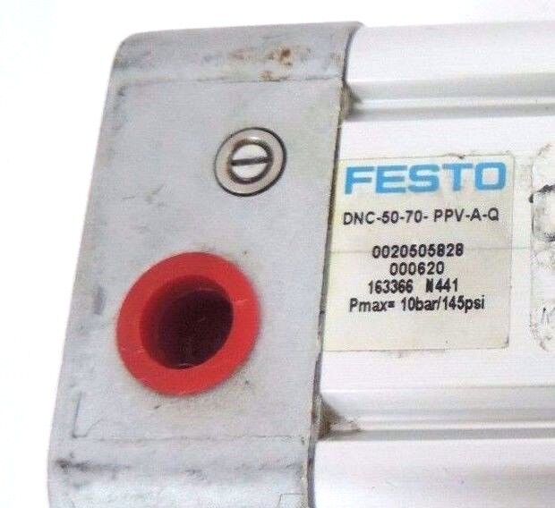 NEW FESTO DNC-50-70-PPV-A-Q CYLINDER 163366, 10BAR, 145PSI