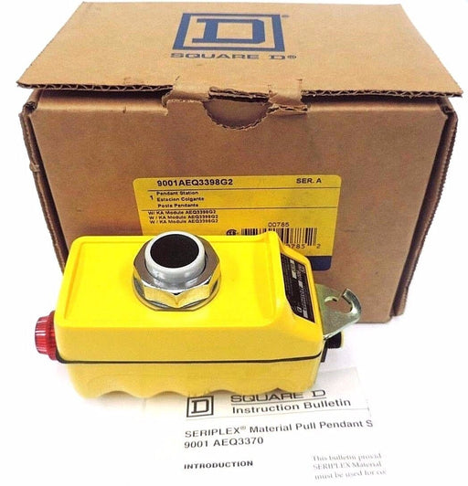 NIB SQUARE D 9001AEQ3398G2 SER. A PENDANT STATION, 9001-AEQ3398-G2