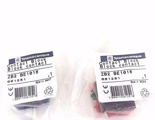 LOT OF 2 NEW TELEMECANIQUE ZB2 BE1016 CONTACT BLOCKS 061251, ZB2BE1016