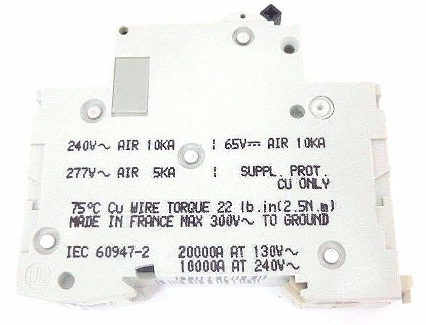 NIB SQUARE D MULTI 9 C60 MINIATURE SUPPLEMENTARY PROTECTOR 24430, 6A, 1POLE