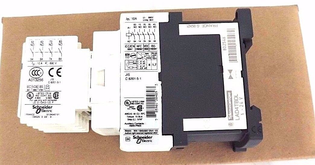 NIB TELEMECANIQUE CAD90REQ3828G4 CONTROL RELAY 600 VAC, 10 AMP