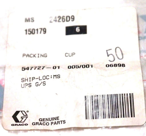 LOT OF 3 NEW GRACO 150179 PACKING CUPS