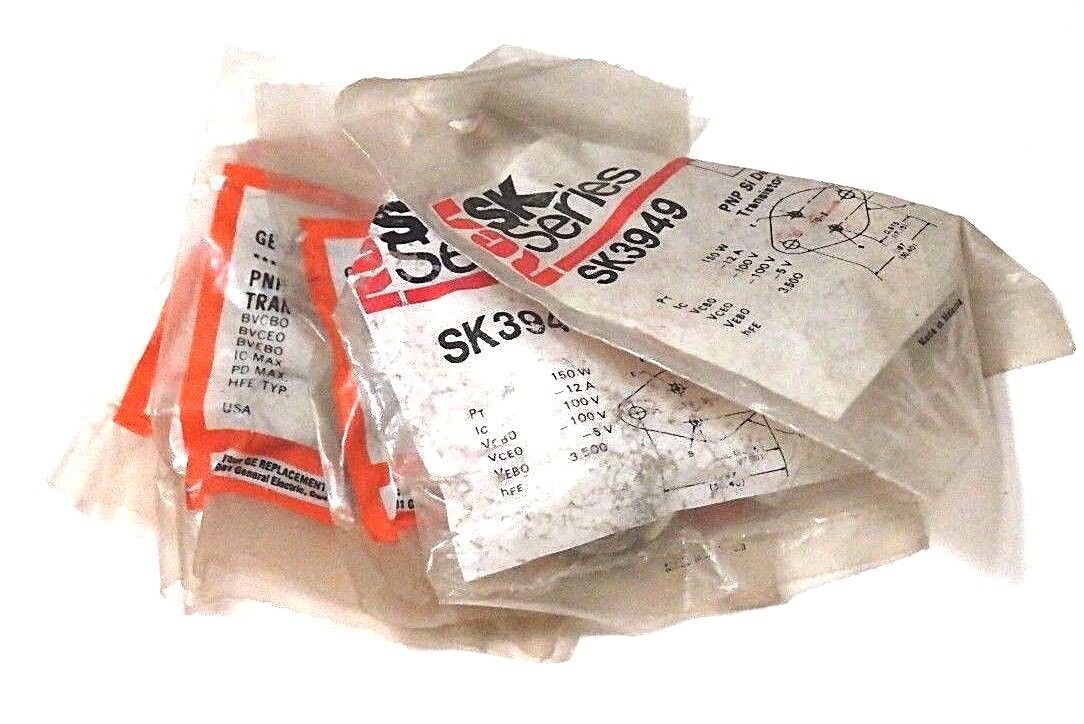 LOT OF 5 NEW RCA GE SK3949 PNP-DARLINGTON POWER TRANSISTORS GE-358, ECG248