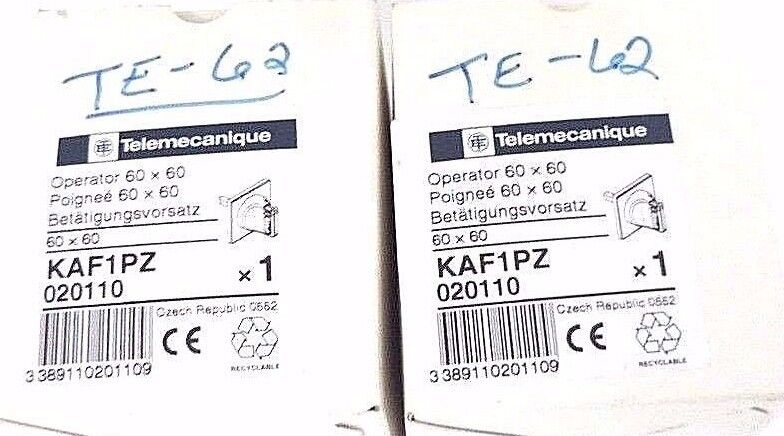 LOT OF 2 NIB TELEMECANIQUE KAF1PZ OPERATOR 60X60 HANDLES KAF-1PZ