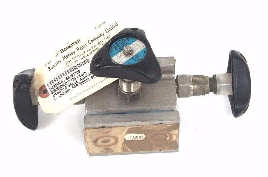 NEW ASHFORD CONTROLS MB04-H3 MANIFOLD VALVE 6-6000WP, 000000000027423, H36 FLG