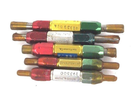 LOT OF 5 VAN KEUREN CO. MISC. GO NO GO PLUG GAGES