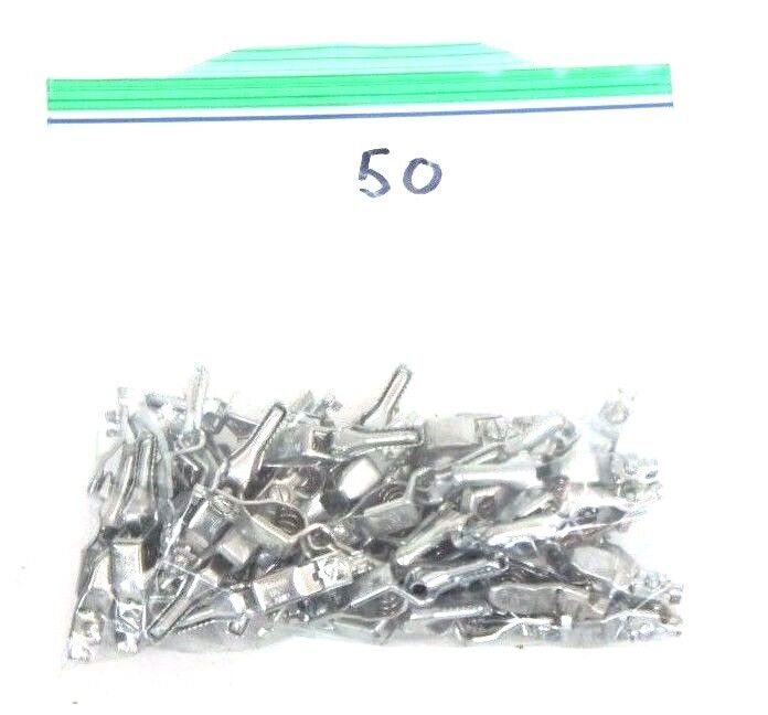 LOT OF 50 NEW SELECTA SWITCH INC. SC-85-BX CROCODILE STEEL SPRING CLIPS SC85BX