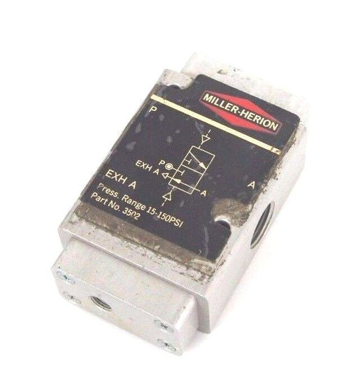 MILLER-HERION 3502 SOLENOID VALVE PRESS RANGE 15-150PSI