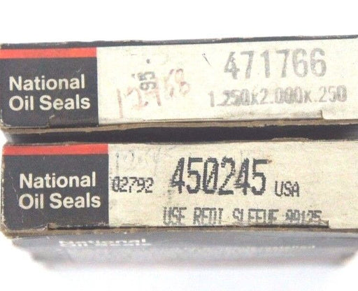 LOT OF 3 NEW NATIONAL FEDERAL MOGUL OIL SEALS (2) 471766 (1) 450245