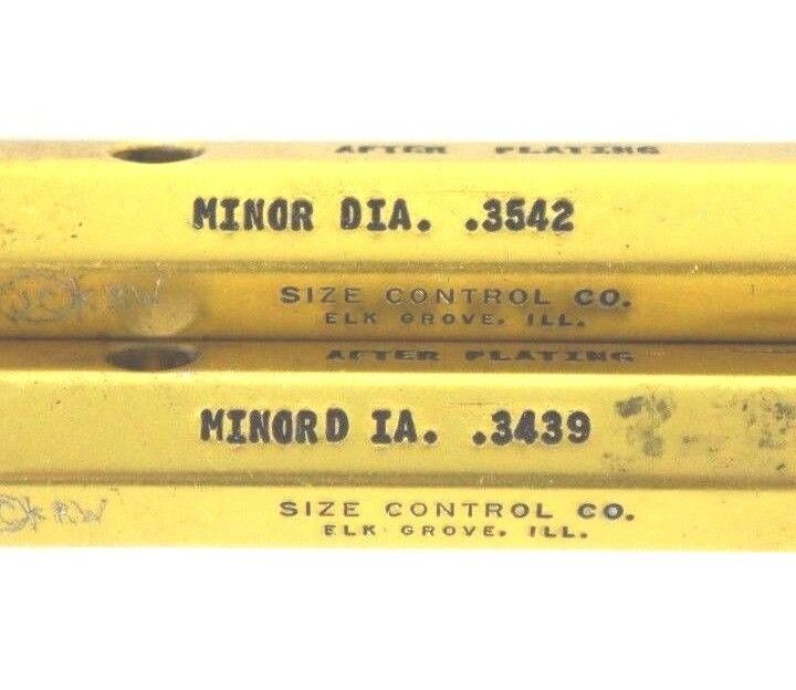 LOT OF 2 SIZE CONTROL CO. 10MM X 1.0MM THREAD GAGES