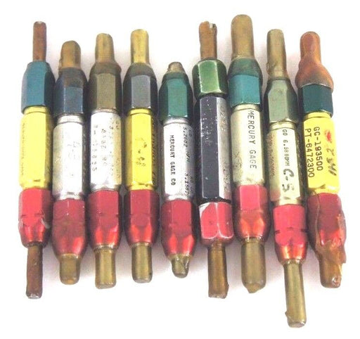 LOT OF 9 PLUG GAGES SOUTHERN GAGE, SIZE CONTROL, GLASTONBURY, MERCURY, DU WELL
