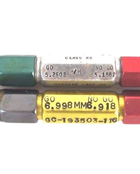LOT OF 9 PLUG GAGES SOUTHERN GAGE, SIZE CONTROL, GLASTONBURY, MERCURY, DU WELL