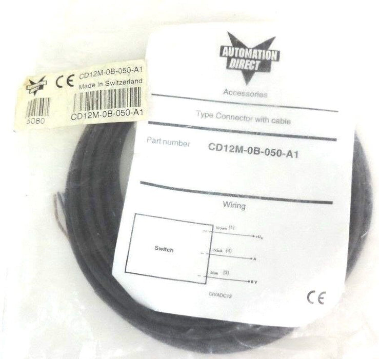 NIB AUTOMATION DIRECT CD12M-0B-050-A1 CONNECTOR WITH CABLE CD12M0B0540A1