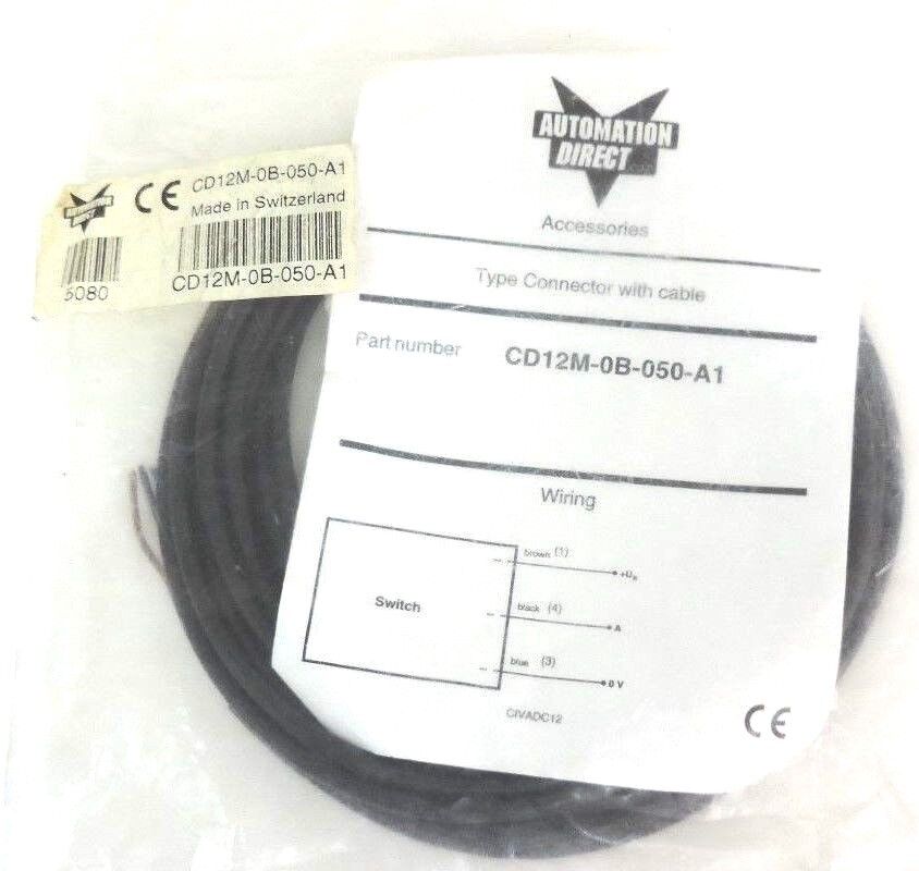 NIB AUTOMATION DIRECT CD12M-0B-050-A1 CONNECTOR WITH CABLE CD12M0B0540A1