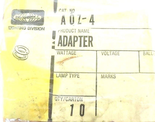 BOX OF 10 NEW HUBBELL AOZ-4 ADAPTER A0Z-4, E30816-1 ENCL & GASK FIXT. FITTING