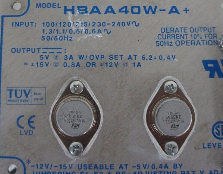 CONDOR HBAA40W-A+ DC POWER SUPPLY HBAA40WA+