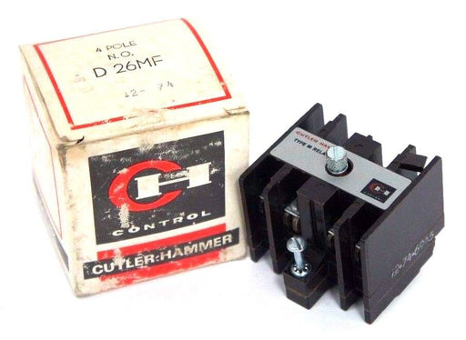 NIB CUTLER HAMMER D26MF SER. A2 TYPE: M RELAY 4POLE N.O.