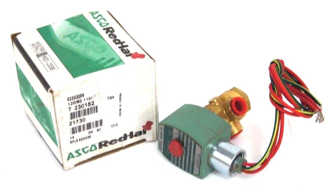 NIB ASCO 8320G089 SOLENOID VALVE 120/60, 110/50, 1/4