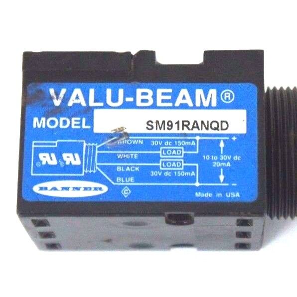 BANNER SM91RANQD VALU-BEAM RECEIVER 39554, 10 TO 30V DC, 200mA
