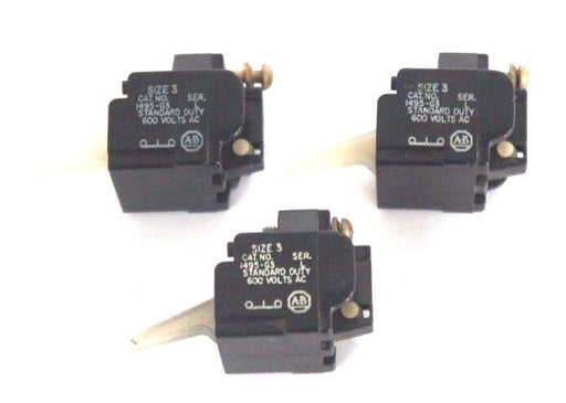 LOT OF 3 ALLEN BRADLEY 1495-G3 SIZE 3 CONTACTS SER L, 1495G3