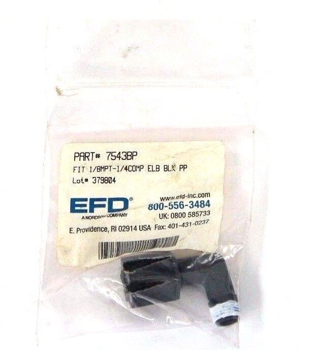 NEW EFD 7543BP ELBOW FITTING 1/8" MPT - 1/4" COMPRESSION
