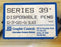 PACK OF 6 NEW GRAPHIC CONTROLS 82-39-0201-06 BLACK DISPOSABLE PENS SERIES 39