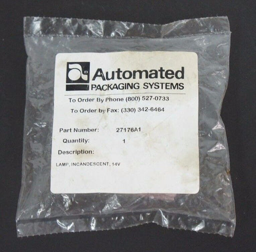 NIB AUTOMATED PACKAGING SYSTEMS 27176A1 INCANDESCENT LAMP 14V