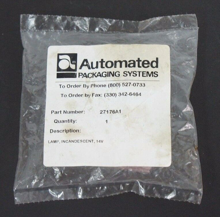NIB AUTOMATED PACKAGING SYSTEMS 27176A1 INCANDESCENT LAMP 14V