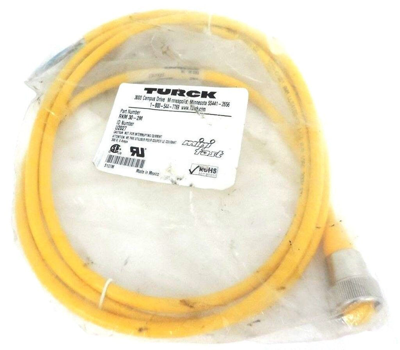 NEW TURCK RKM 30-2M MINI-FAST CORDSET ID #: U2027, RKM302M