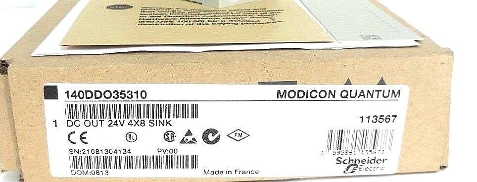 NIB SCHNEIDER MODICON 140DDO35310 DC OUT 24V 4X8 SINK MODULE 140-DDO-353-10