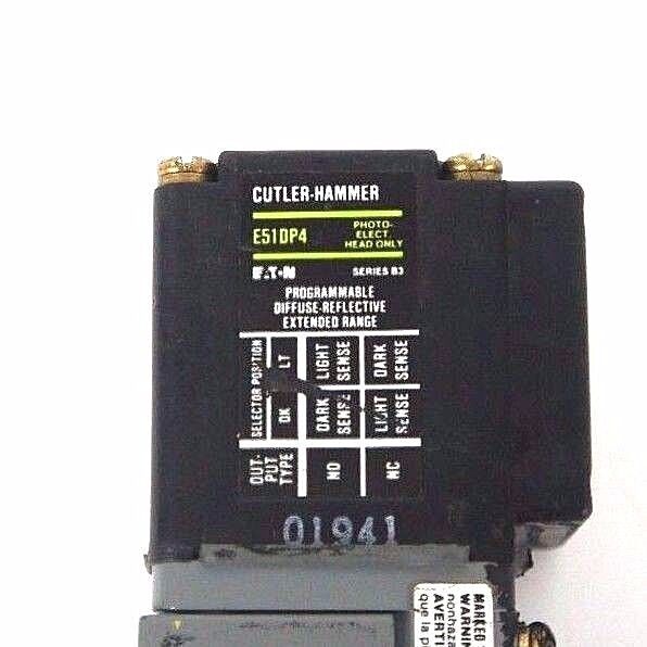 CUTLER-HAMMER E51DP4 SER. B3 PHOTOELECTRIC HEAD W/ E51SCL & E51RC