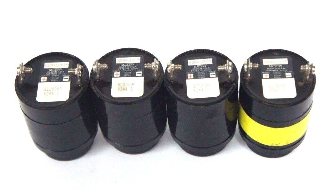 LOT OF 4 MALLORY SONALERT SC250HP BUZZER ALARMS